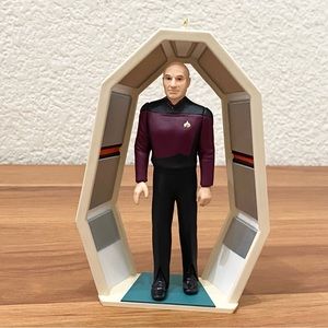 Vintage 1995 Hallmark Keepsake Star Trek Capt Jean Luc Picard Christmas Ornament